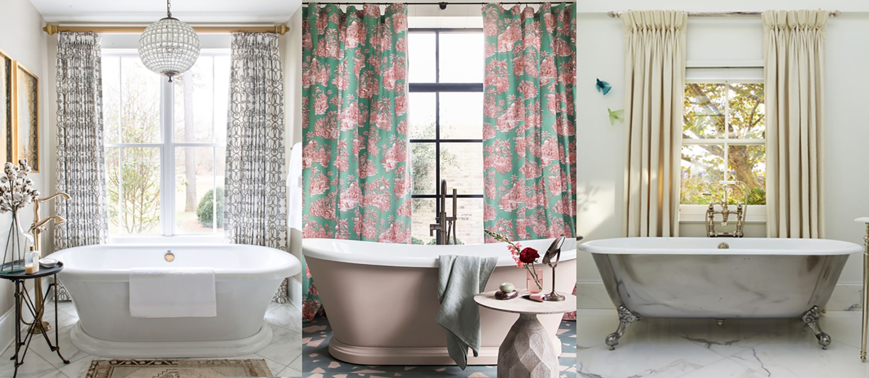 Bathroom curtain ideas:  elegant washroom drapery styles  Homes
