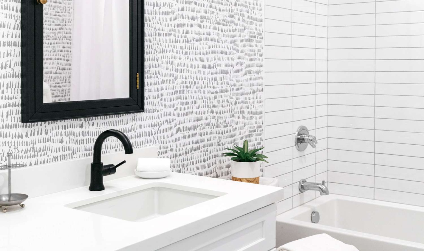 Yes, You Can Use Wallpaper in the Bathroom—Here Yes, You Can Use Wallpaper in the Bathroom—Here